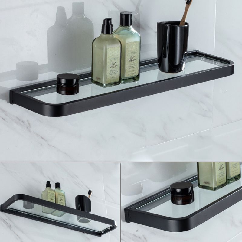 Modern Classic Bathroom Accessories Set in Stainless Steel Matte Black Bathrobe Hook/Towel Ring Bar