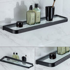 Modern Classic Bathroom Accessories Set in Stainless Steel Matte Black Bathrobe Hook/Towel Ring Bar