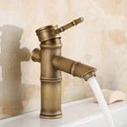 Country house vessel water tap brass lever handles waterfall outlet sink faucet