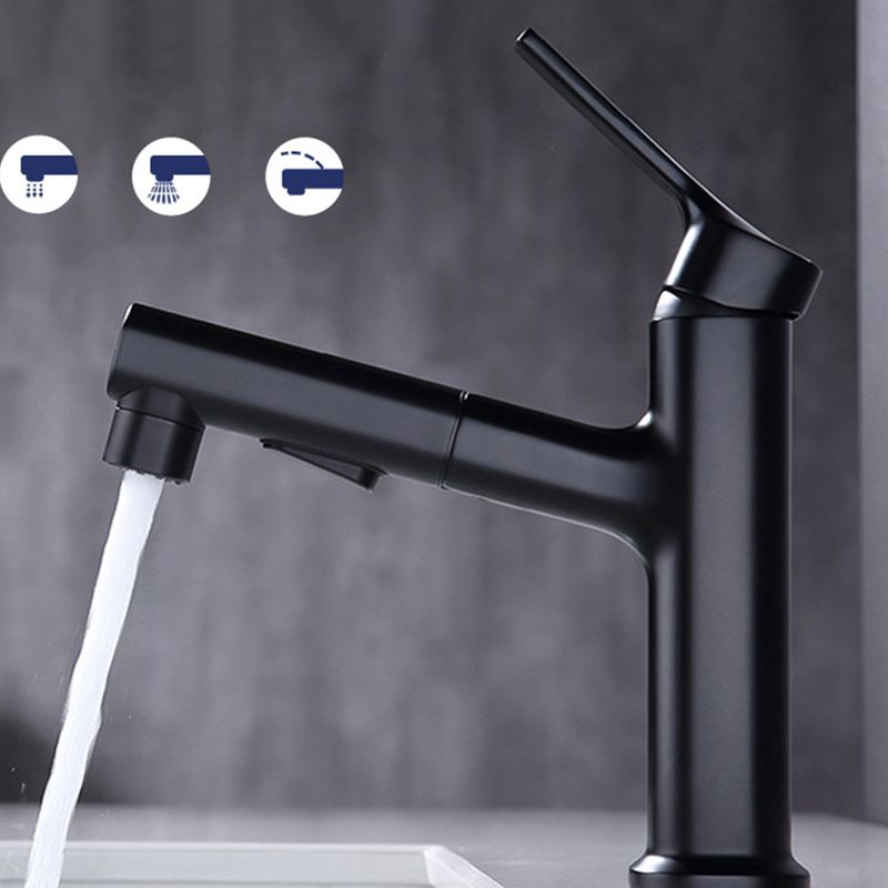 Round Vessel Sink Bathroom Faucet Simple Style Faucet with Brass Material