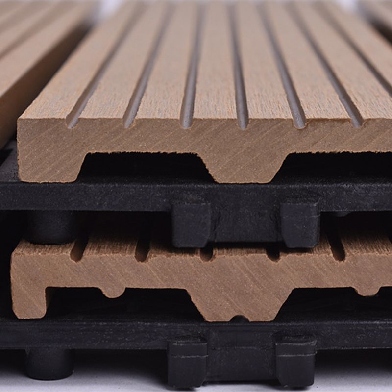 Wooden Floor Tile Solid Color Click Lock Non-Slip Outdoor Terrace