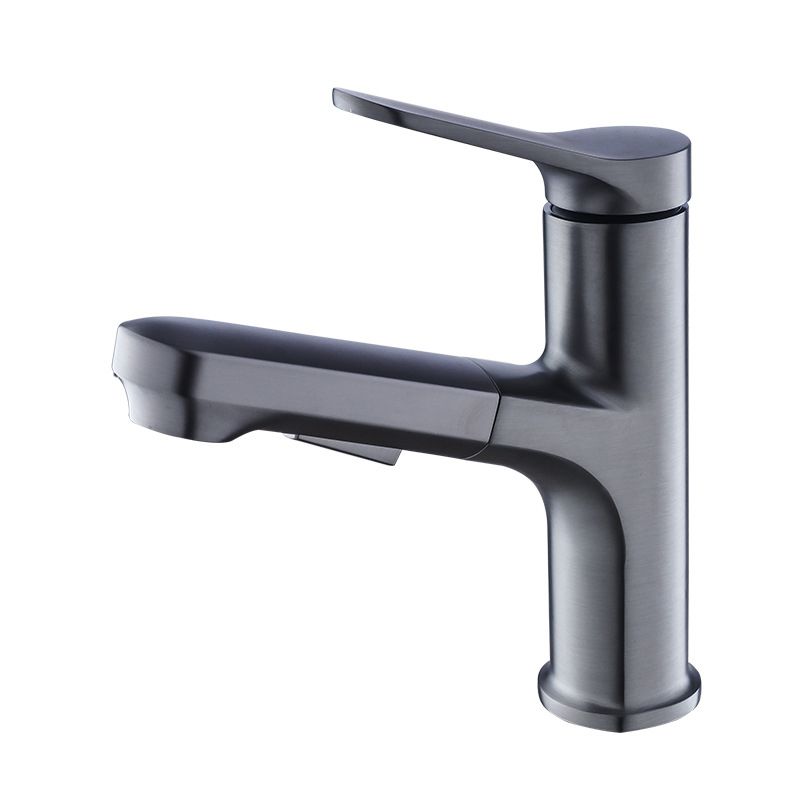 Vessel Sink Faucet Modern Pull-Out Bathroom Faucet with One Lever Handle