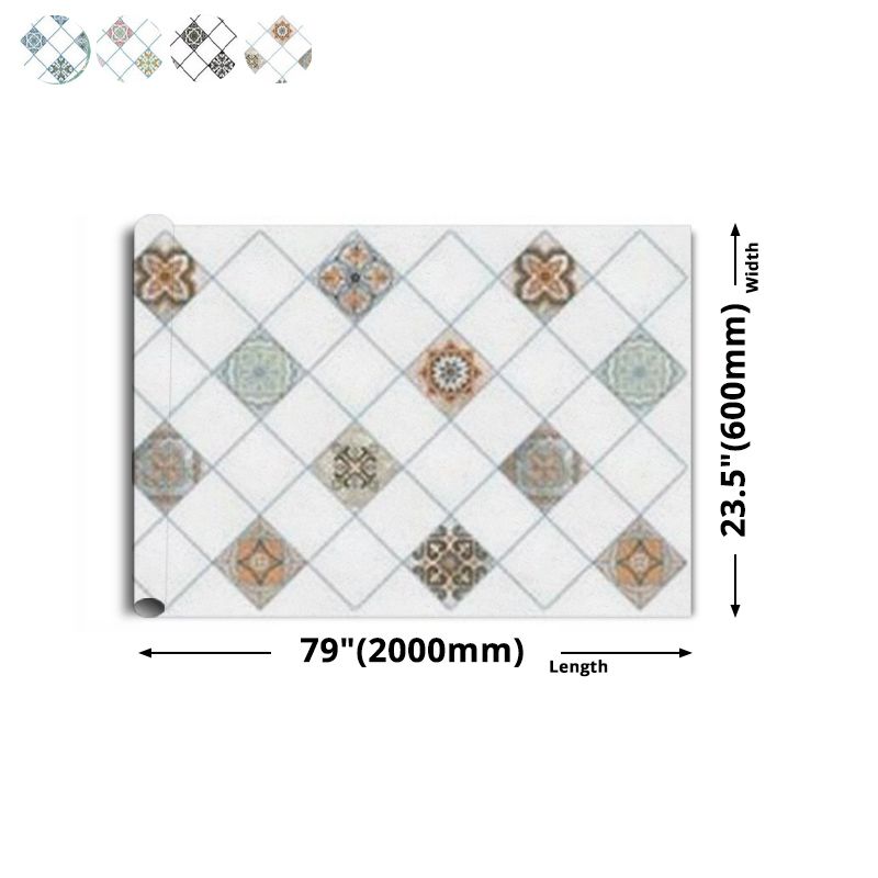 Rectangular Peel & Stick Tile PVC Single Tile for Kitchen and Bathroom