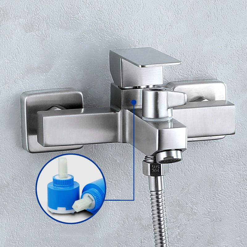 Modern Bathtub Faucet Mounting Kit 304 Stainless Steel Wall Mount Bathroom Faucet