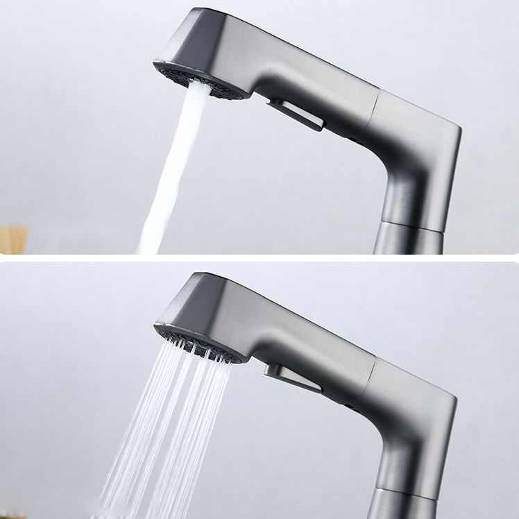 Contemporary Sink Faucet Plian Low Arc Brass Centerset Sink Faucet