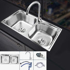 Classic Style Kitchen Sink Stainless Steel Kitchen Sink with Drainage Hole Kit