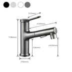 Vessel Sink Faucet Contemporary Pull-out Tap with Swivel Spout