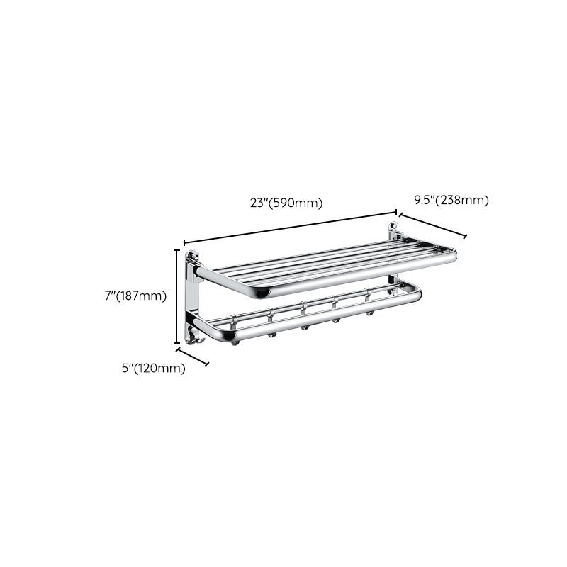 Chrome Modern Bathroom Hardware Set Stainless Steel Towel Hook/Towel Rail & Bathroom Shelf
