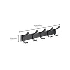 Modern Classic Bathroom Hardware Set Matte Black Bathrobe/Towel Bar & Bathroom Shelf