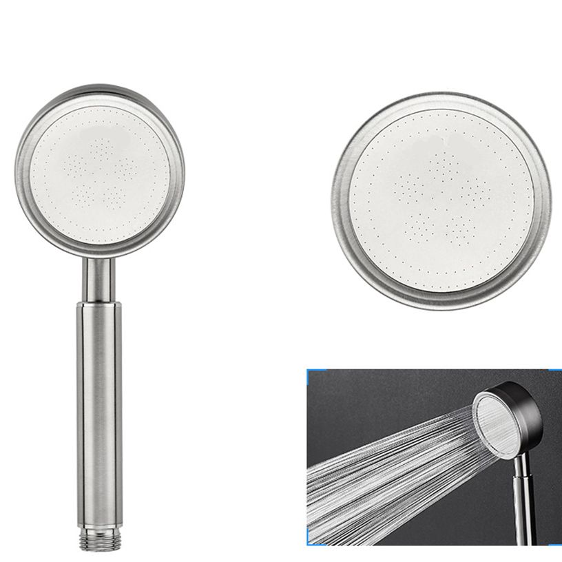Round Handheld Shower Water Saving Showerhead Made of Stainless Steel