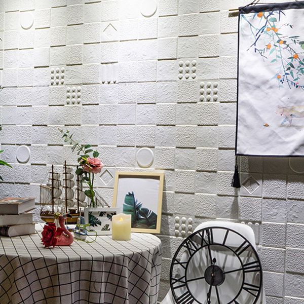 Home Interior Wall Panel 3D Printed Brick Peel and Stick Wall Covering