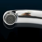 Contemporary Water Tap Knob Handle Low Arc Zinc Faucet in Silver