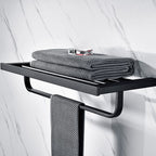 5-piece Modernism Bathroom Accessory Set in Matte Black Stainless Steel