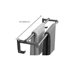 Contemporary Bathroom Accessory Set Gray Aluminum Bathroom Shelf/Towel Rack/Bathtub Hook