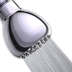 Silver Round Shower Head Standard Spray Pattern Wall Mounted Shower Head