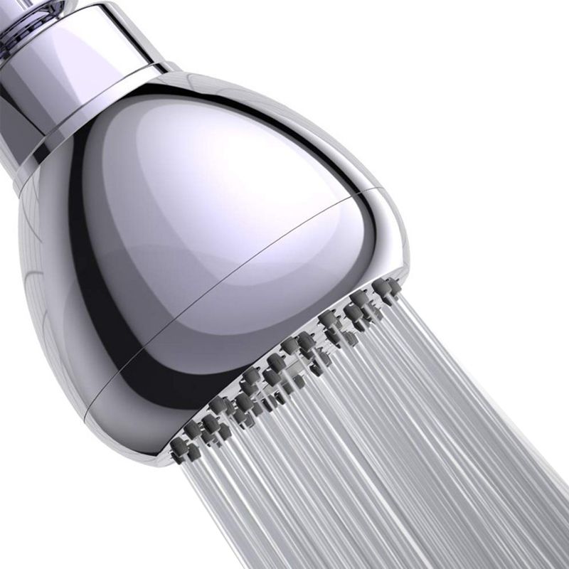 Silver Round Shower Head Standard Spray Pattern Wall Mounted Shower Head