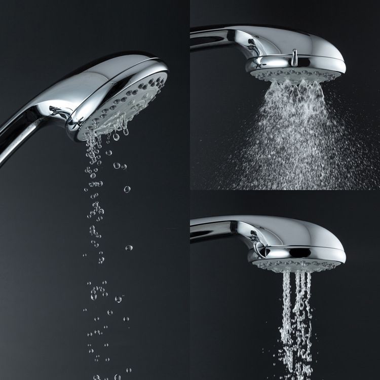Single Double Showerhead Square High Arc Showerhead Combo in Chrome