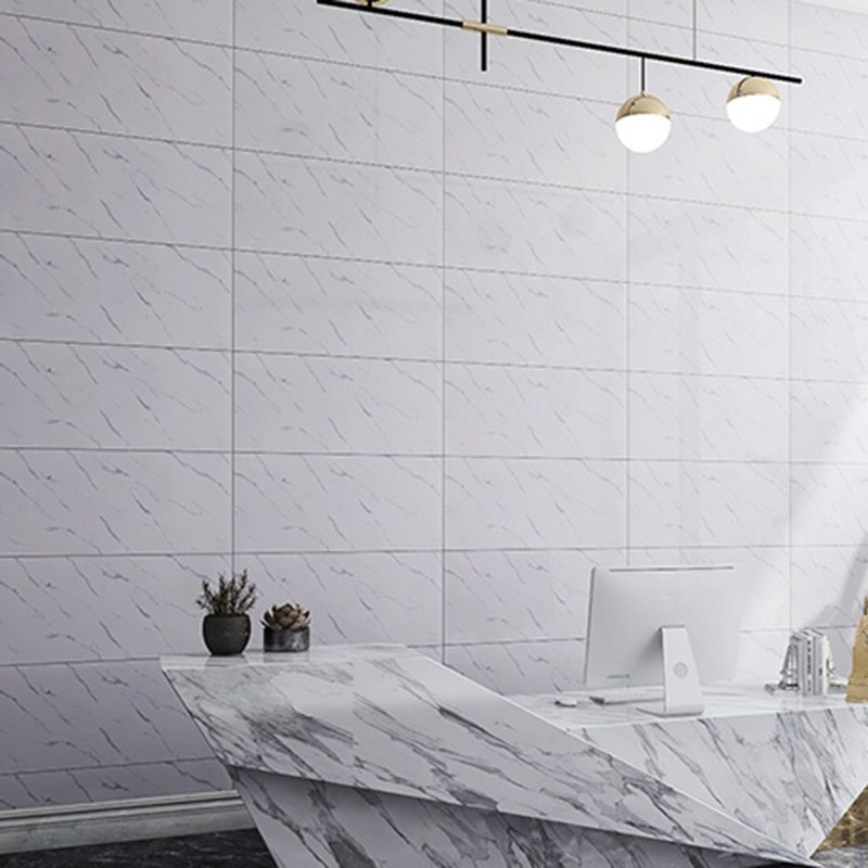 Modern rectangular Peel and Stick backsplash tile PVC wallpaper
