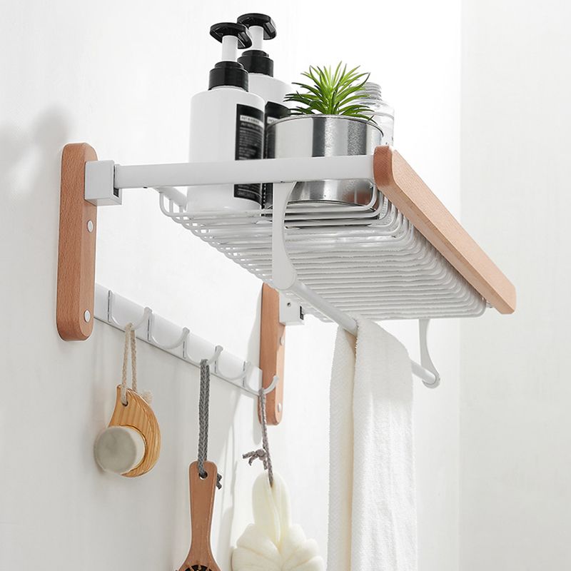 White Bathroom Set Solid Wood & Aluminum Bathroom Accessories Individually or as a Set