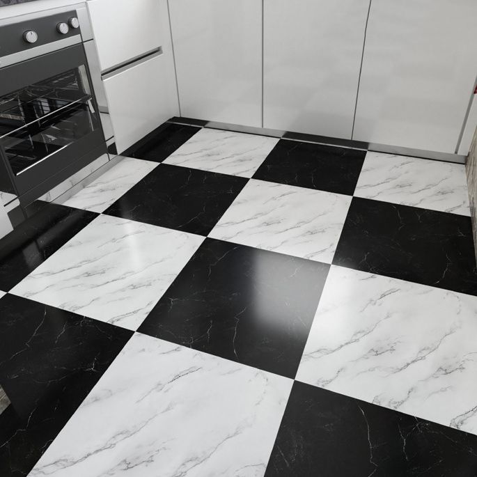 Peel and Stick Vinyl Floor Low Gloss PVC Flooring with Marble Look