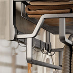 Aluminum modern bathroom accessories set polished gray bathroom shelf/paper holder/robe hook