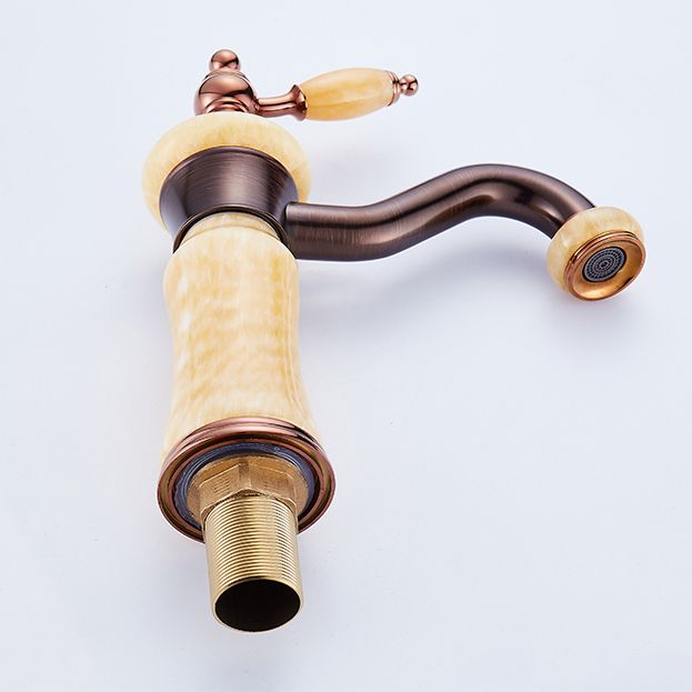Luxury Ship Basin Faucet Lever Handle Round Ship Basin Bathroom Faucet