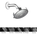 Wall-mounted Metal Shower Head Modern Round Shower Head Fixed Shower Head