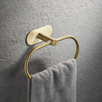 4-piece traditional bathroom hardware set with towel ring/paper holder & bath towel hook