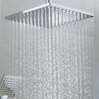 Square Shower Head Combo Large Shower Head with Hand Shower