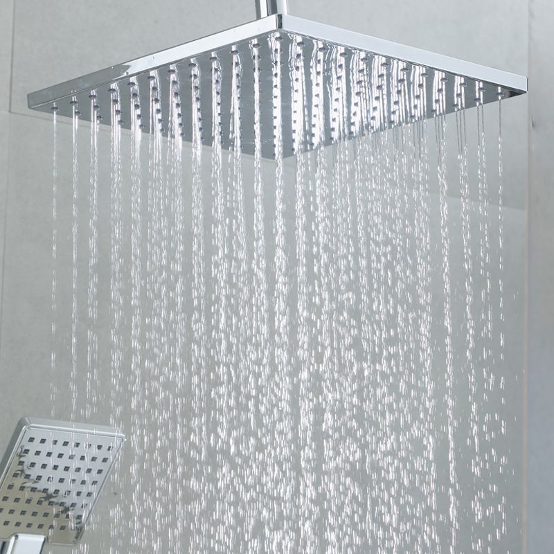 Square Shower Head Combo Large Shower Head with Hand Shower