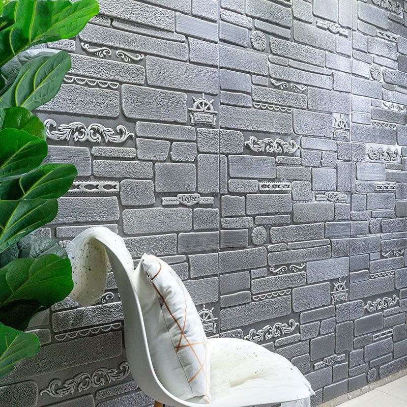 Modern Wall Covering Peel and Stick Brick 3D Print Waterproof Wall Panel