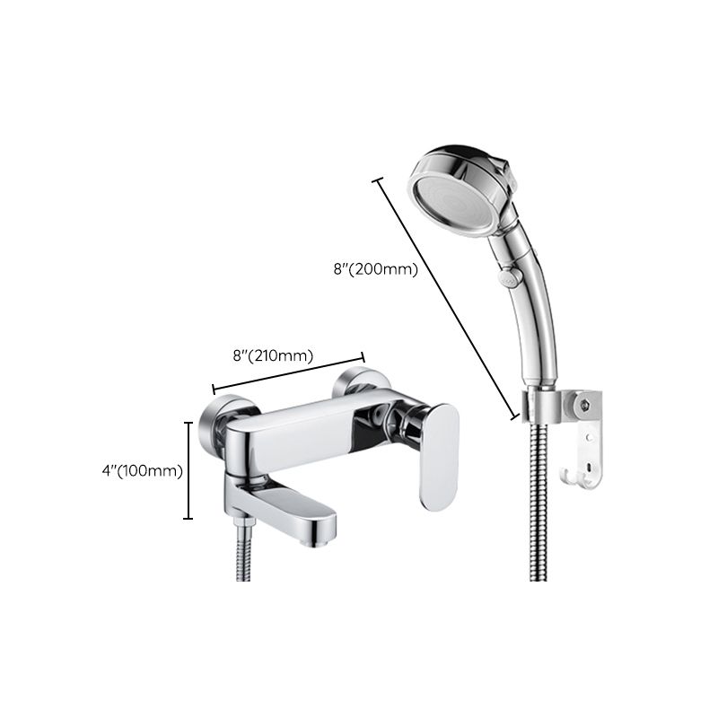 Modern Wall-Mounted Bathtub Faucet Trim Metal Single-Lever Bathtub Faucet Trim