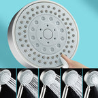 Round self-cleaning hand shower adjustable spray pattern stainless steel hand shower