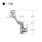 Contemporary Centerset Faucet Lever Handles Low Arc Stainless Steel Faucet