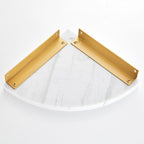 2-piece bathroom fitting set metal and marble bathroom shelf set