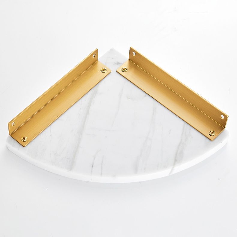 2-piece bathroom fitting set metal and marble bathroom shelf set