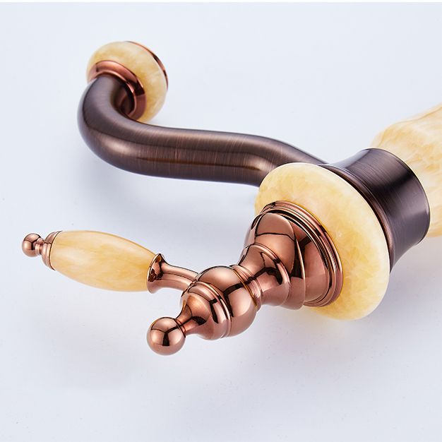 Luxury Ship Basin Faucet Lever Handle Round Ship Basin Bathroom Faucet