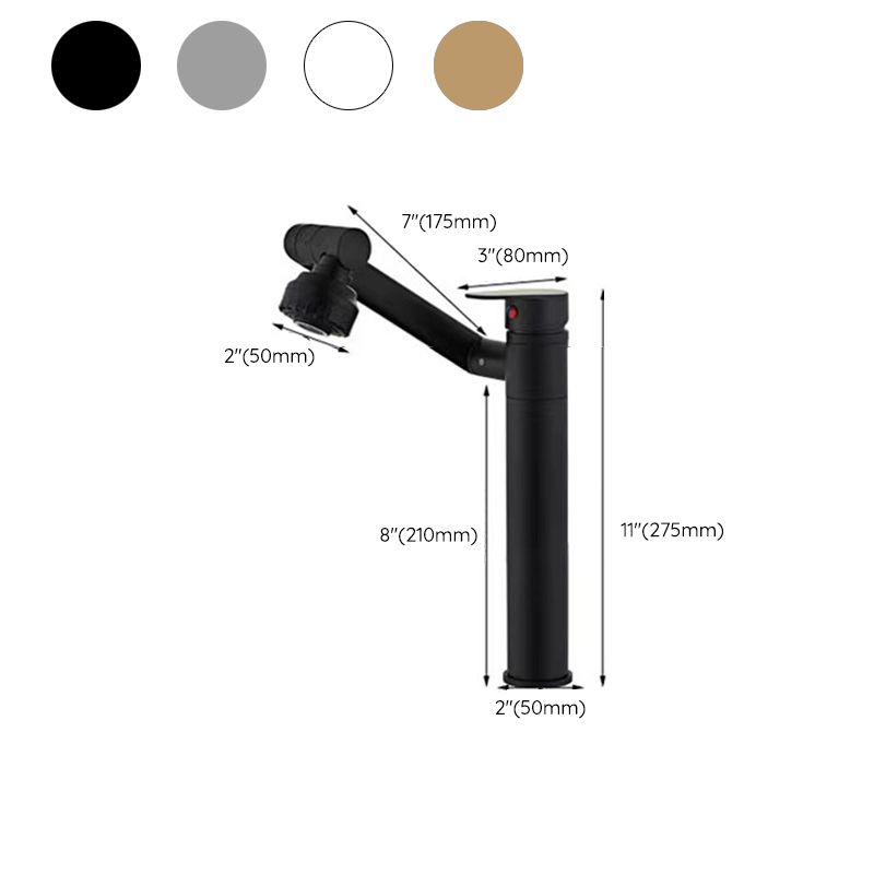 Vessel Sink Faucet Glam Style Single Lever Mixer Bathroom Fitting