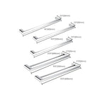 Contemporary Bathroom Accessories Hardware Set in Silver with Soap Dish