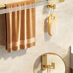 Modern Bathroom Hardware Set Towel Rack Bathroom Shelf Gray/Gold Bathroom Hardware Set