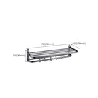Contemporary bathroom accessory set made of aluminum with towel holder/bath shelf