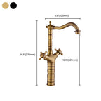 Industrial Widespread Bathroom Faucet Cross Handle Medium Sink Faucet