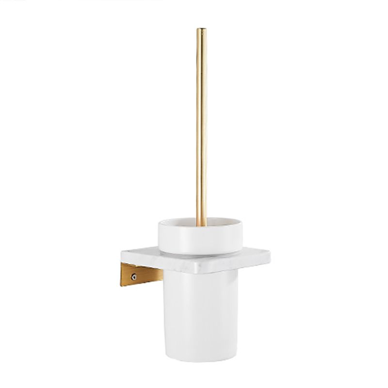 Metal and Marble Bathroom Accessory Single or in Set in Gold