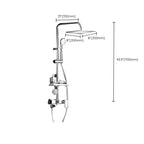 Wall-mounted shower system handle lever spot resist copper shower system