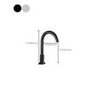 Contemporary Bathroom Faucet Deck Mount Copper Low Arc Swivel Roman Bathtub Faucet Set