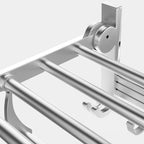 Chrome/Black Classic Bathroom Accessory Set Modern Bath Shelf/Towel Bar & Paper Holder