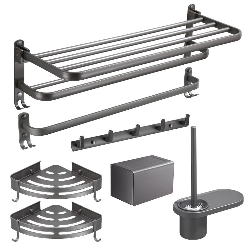 Modern Bathroom Fixture Set Towel Bar Gray Bathroom Shelf Bathroom Set