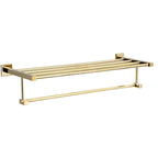 Gold Modern Bathroom Set, Polished Gold, 4 Pieces, Towel Holder, Paper Holder