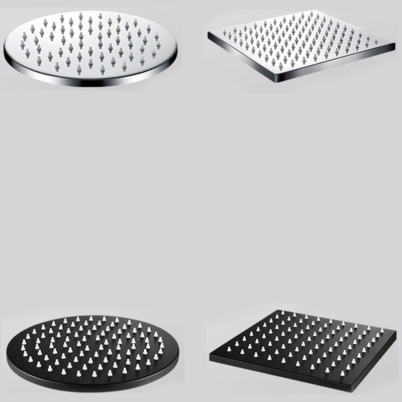 Contemporary square shower head combination with hand shower