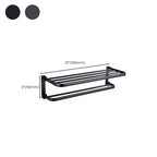 Modern Bathroom Accessory Set Matte Black/Grey Bathroom Shelf/Towel Holder & Paper Holder